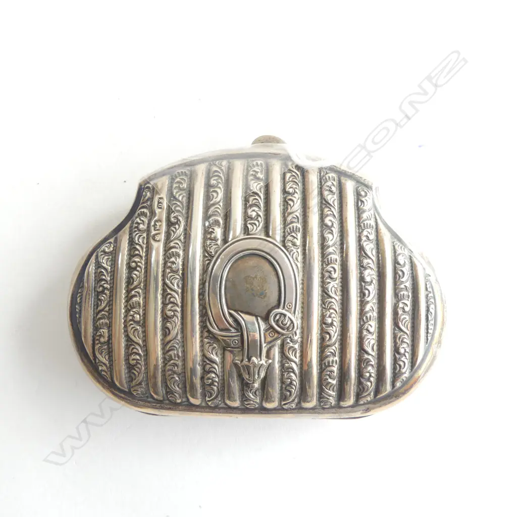 VICTORIAN STG SILVER COIN PURSE W.75mm 48grms Image 1++