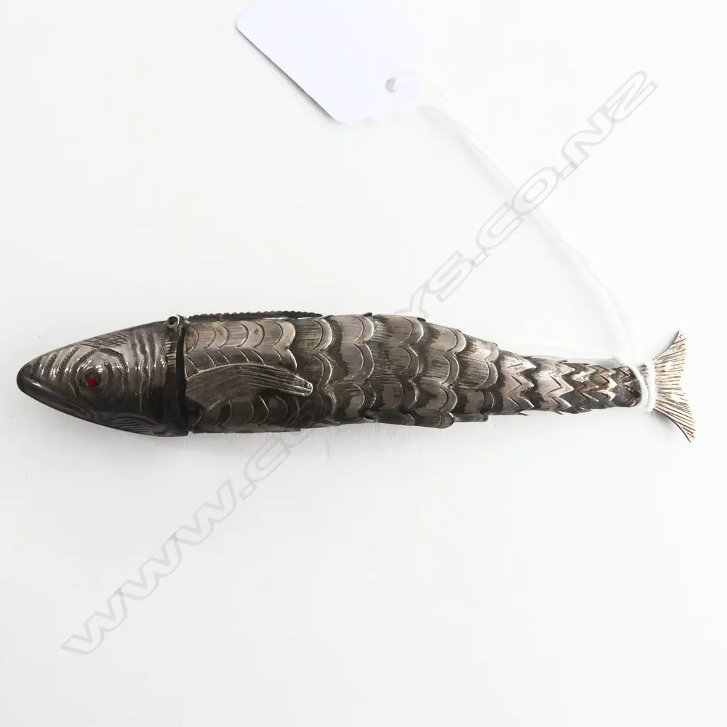 SILVER ARTICULATED FISH L.120mm Image 1++