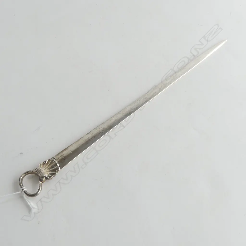 ANTIQUE STG SILVER SKEWER L.350mm 115grms Image 1++