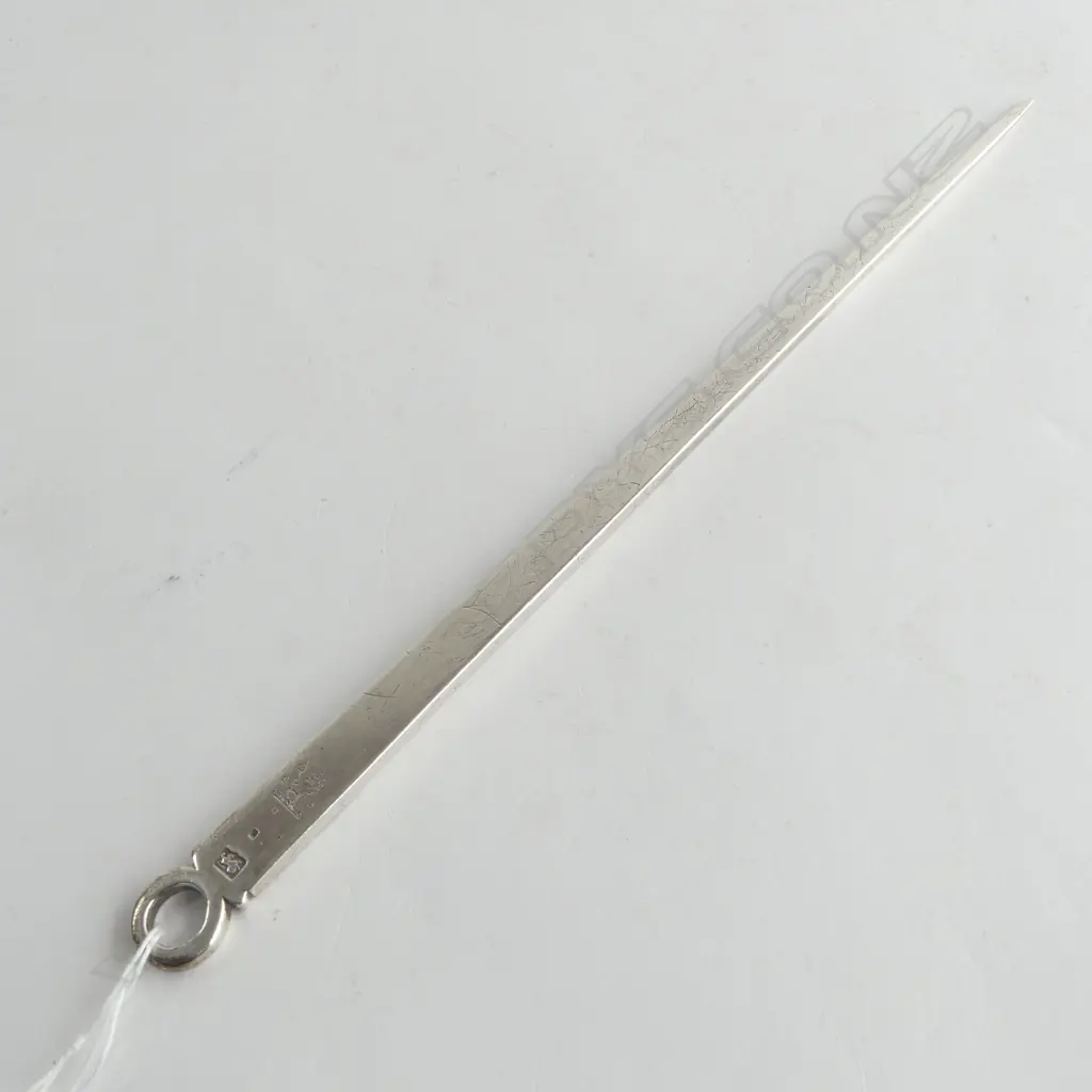 ANTIQUE STG SILVER SKEWER L.300mm 134grms Image 1++