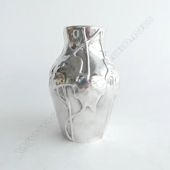TIFFANY & Co. STG SILVER VASE 'LOUIS COMFORT TIFFANY COLLECTION' H.130mm 158grms