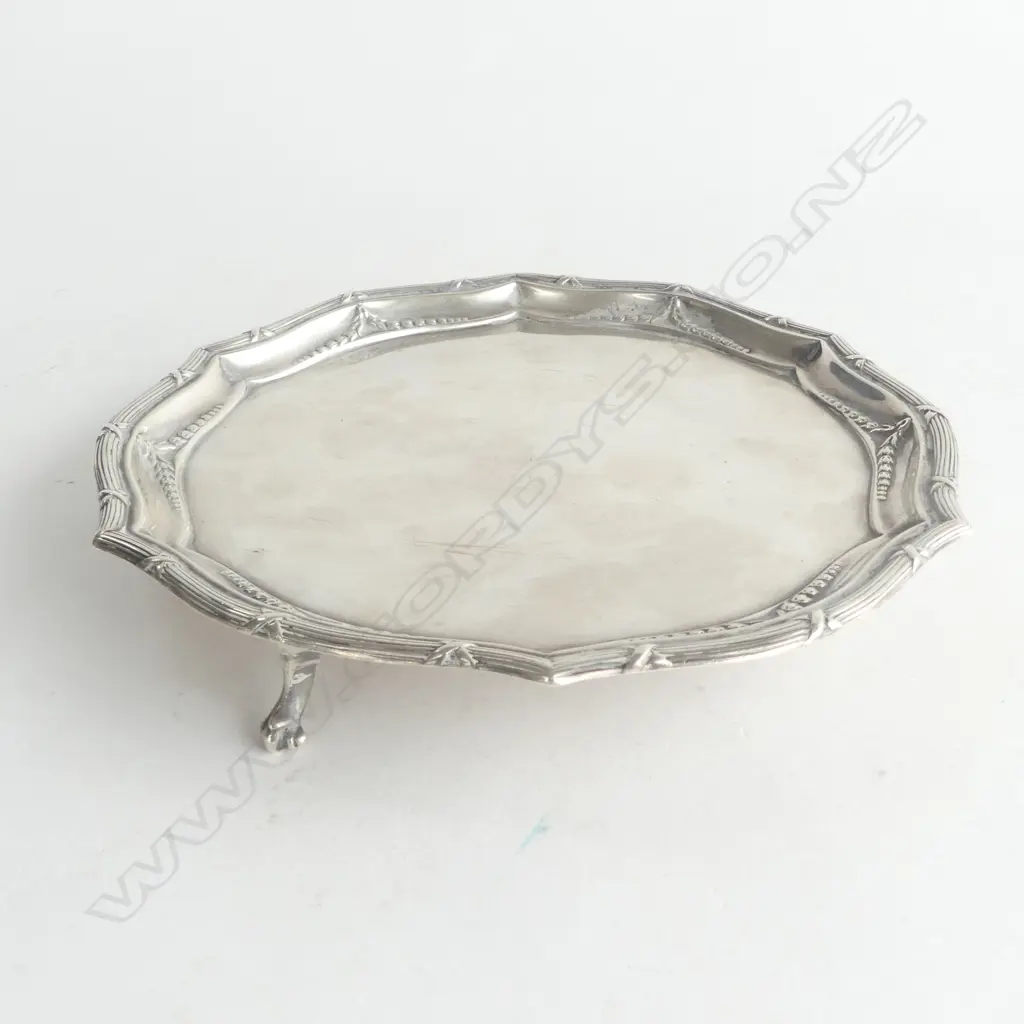 STG SILVER SALVER, SHEFFIELD 1908, 200mm dia 273grms Image 1++
