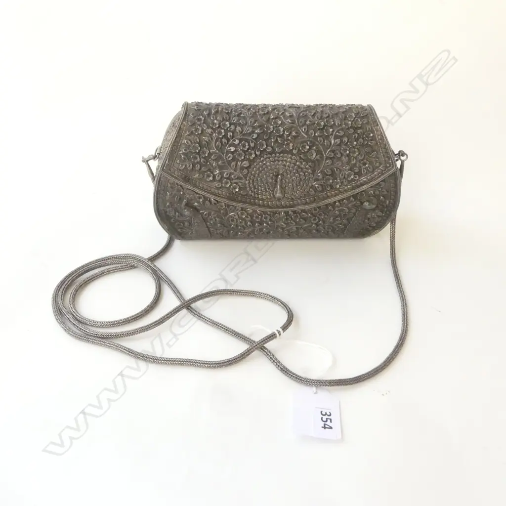 925 INDONESIAN SILVER PURSE W.170mm, 470grms Image 1++
