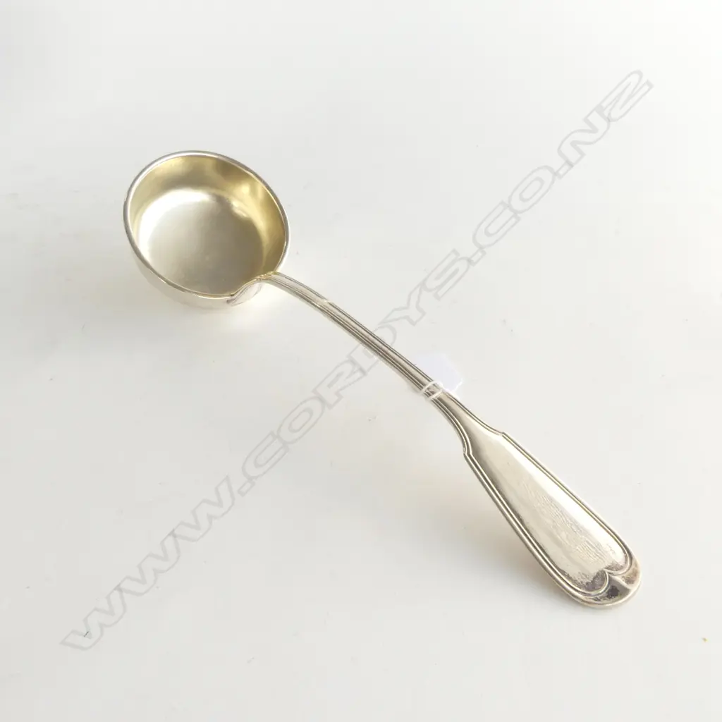 SCHURMANN 800 SILVER LADLE, GILT LINED BOWL L.335mm 198grms Image 1++