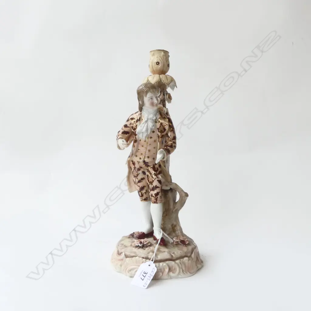 DRESDEN PORCELAIN CANDLESTICK, H.320mm Image 1++