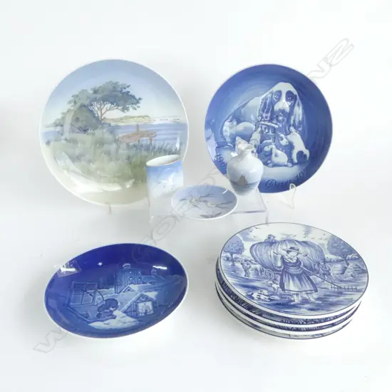 ASST. ROYAL COPENHAGEN & 4 ROYAL DELFT PLATES