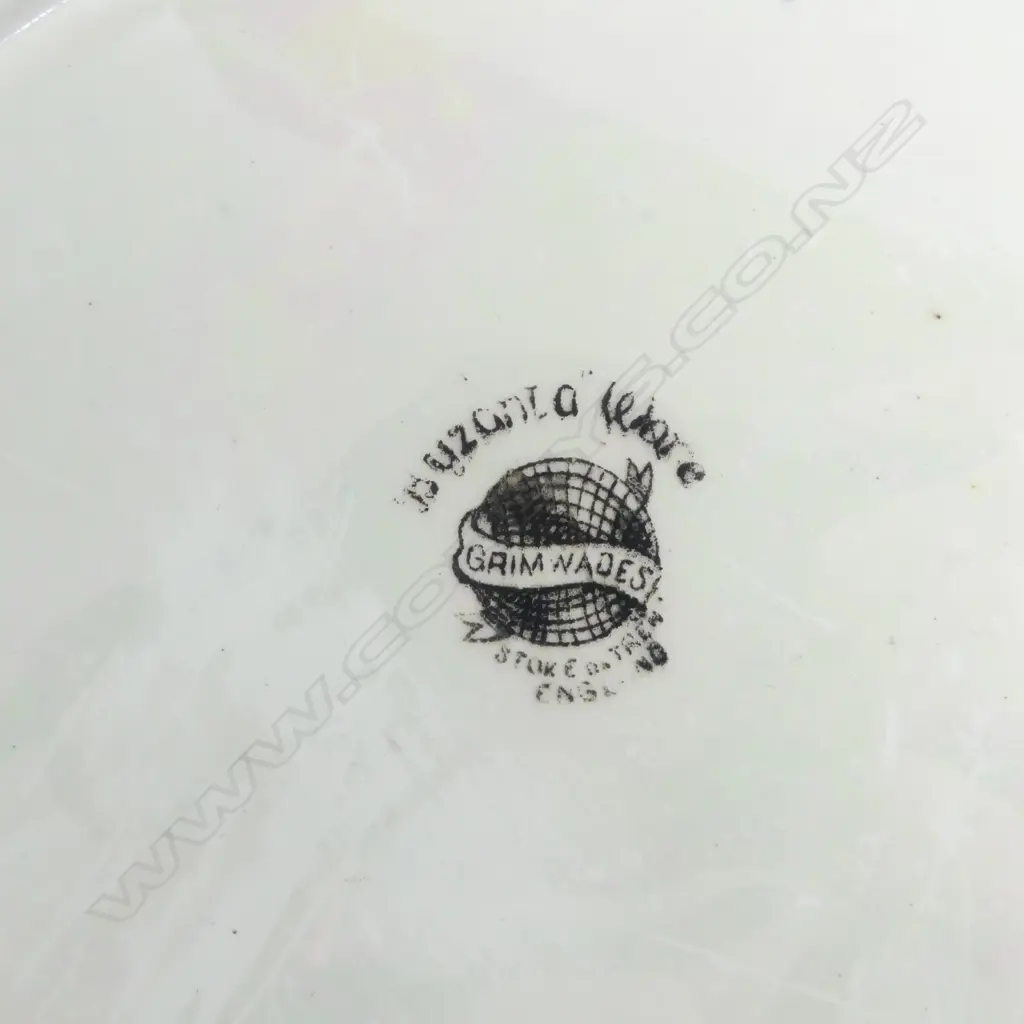 GRIMWADES BYZANTA WARE PLATE + CARLTONWARE DISH 'BLEU ROYAL' W.290mm Image 1++