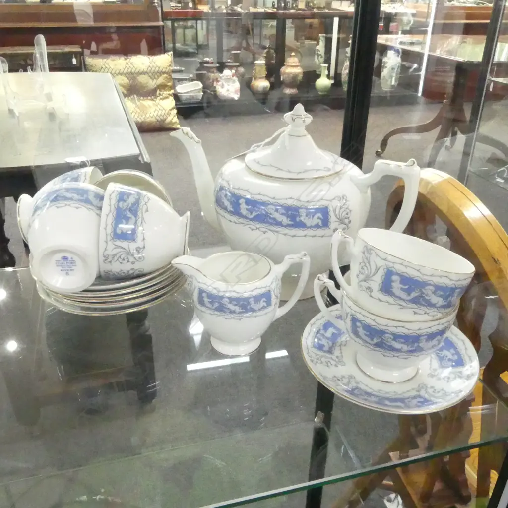 COALPORT 'REVELRY' TEA SET; 6 C/S, TEAPOT & MILK JUG Image 1++