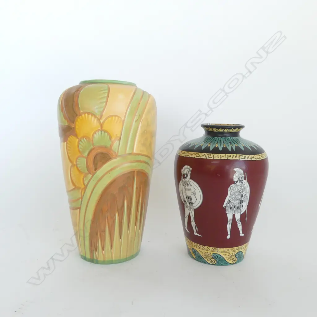 THOMAS FORESTER & SONS 'TUNIS' VASE H.240mm + JAMES KENT/FOLEY ATHENA VASE H.190mm Image 1++