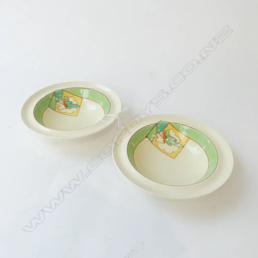 CLARICE CLIFF 'STROUD' PATTERN BOWLS. Dia.160mm Image 1++