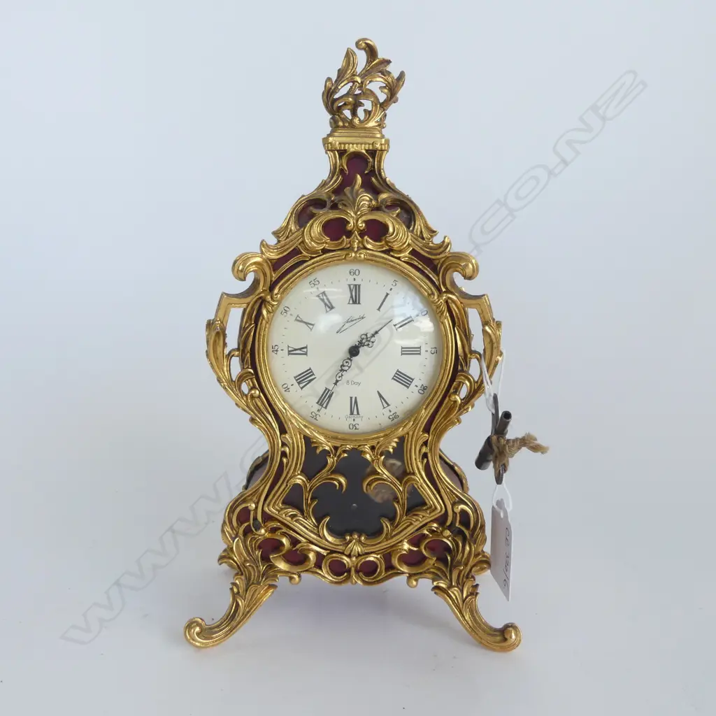 ANTIQUE STYLE 8 DAY CLOCK, GERMANY H.225mm all plastic Image 1++