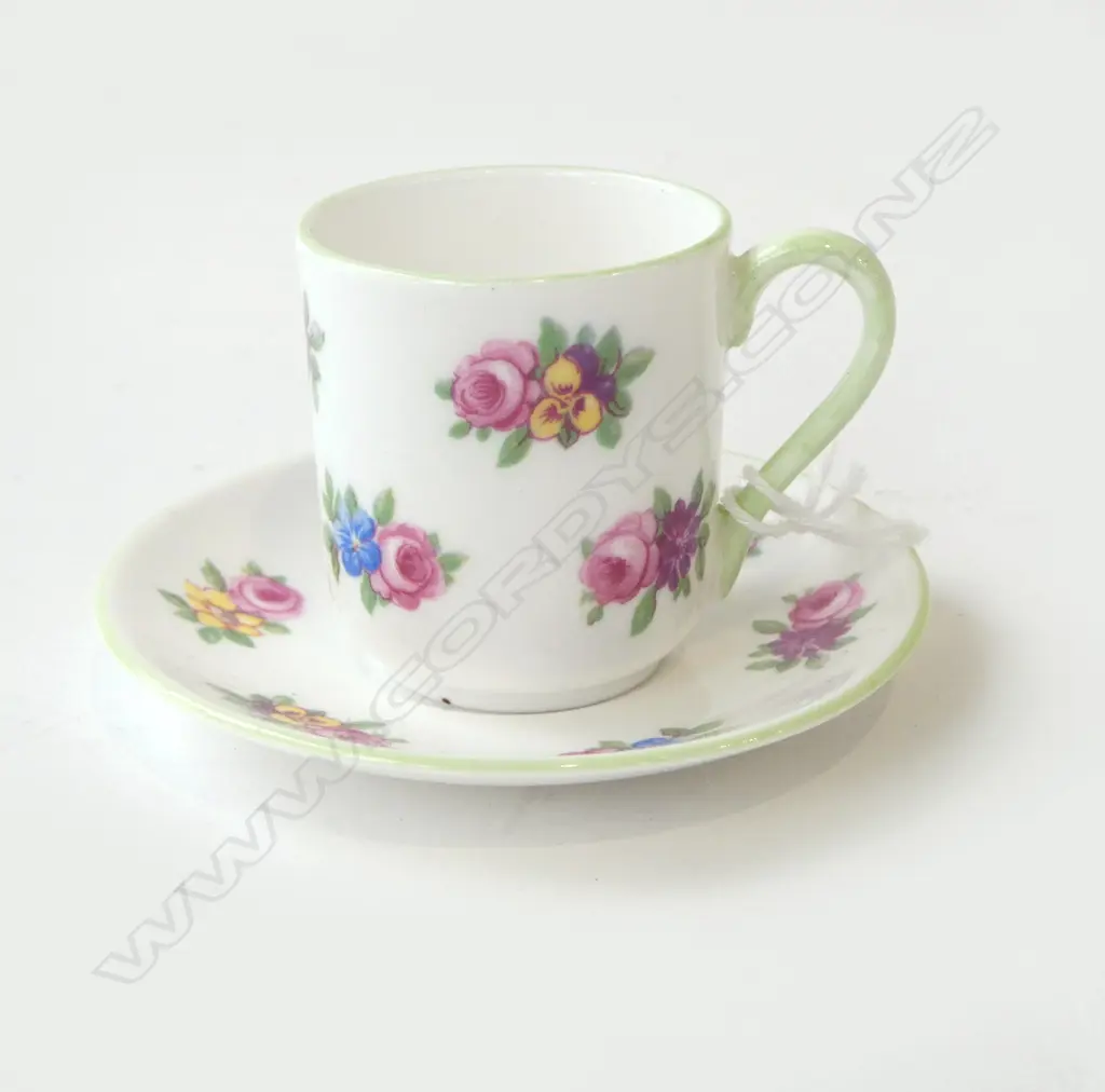 MINIATURE SHELLEY CHINA ROSEBUD CUP & SAUCER ‘18848’, D.75MM (SAUCER)  Image 1++