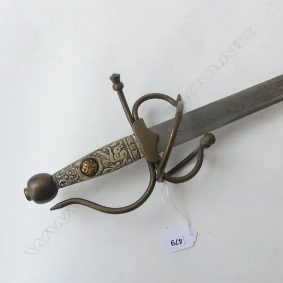 COSTUME ANTIQUE STYLE SWORD 'TOLEDO SPAIN' L.730mm