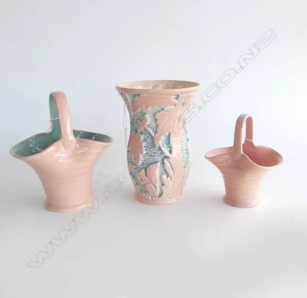 BESWICK 2 HANDLED VASE  CANDLESTICK & JUG H220MM Image 1++