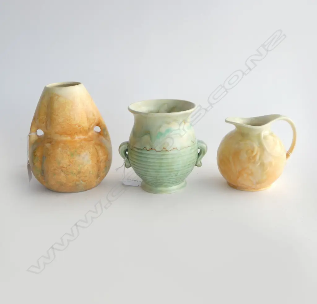 2 BESWICK 2 HANDLED VASES  & JUG H170MM TALLEST Image 1++