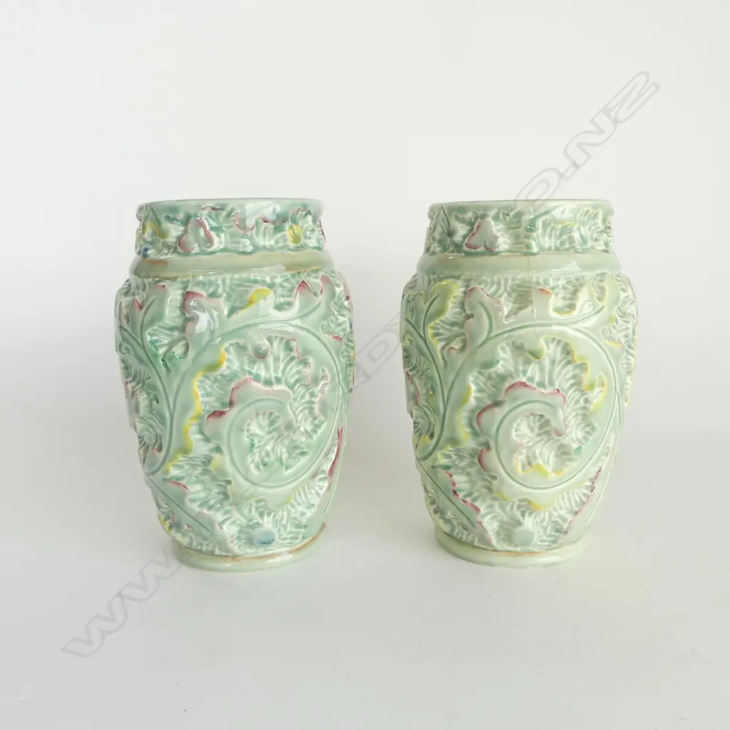 PR OF BESWICK RELIEF PAT VASES H205MM Image 1++