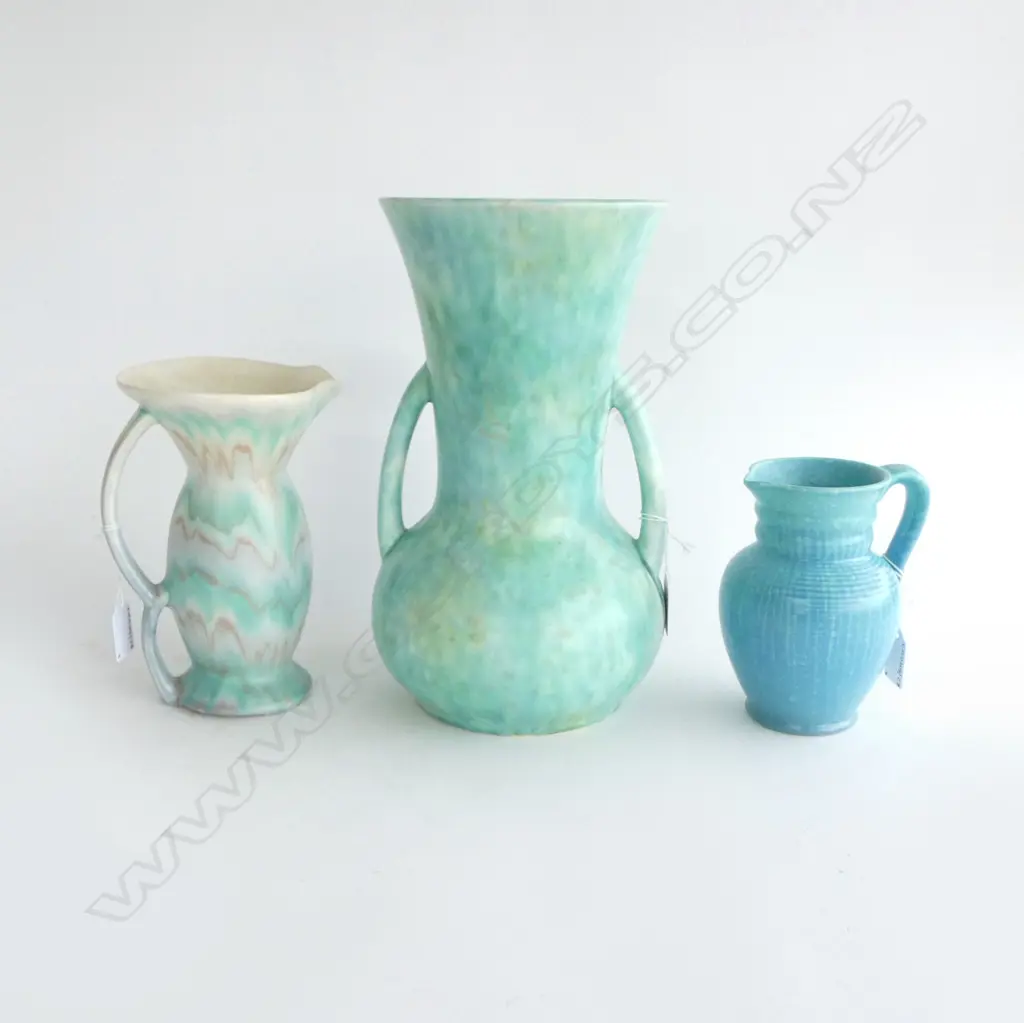 BESWICK TALL DECO VASE H300MM & 2 BESWICK JUGS H200MM TALLEST Image 1++