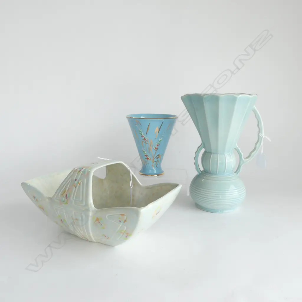 BESWICK CHINA BASKET L270MM DECO JUG H260MM & VASE H150MM Image 1++