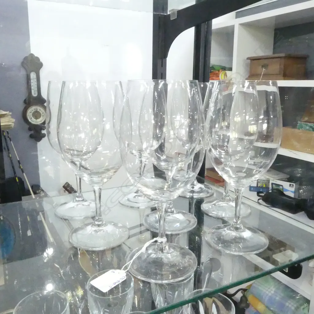 8 RIEDEL STEMMED WINE GLASSES Image 1++