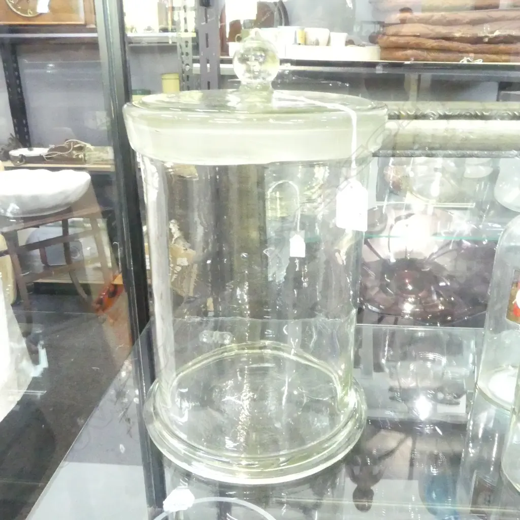 VINTAGE GLASS LOLLY JAR H.340mm Image 1++