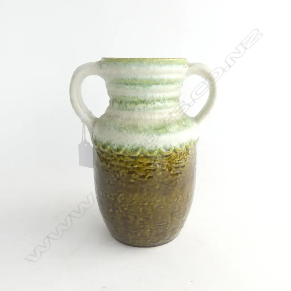 GERMAN POTTERY TWO HANDLED VASE H.220mm Image 1++
