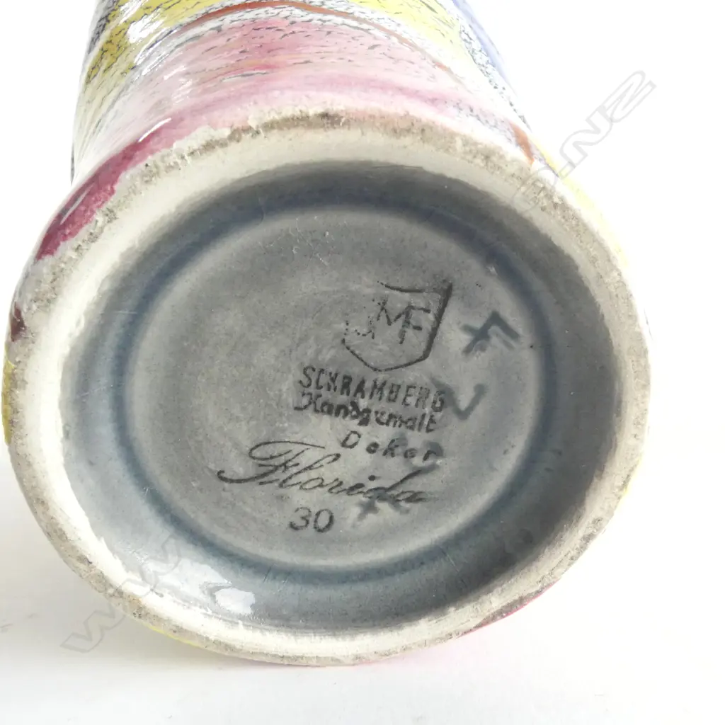 PR MID CENTURY Schramberger Majolikafabrik (SMF) CERAMIC BIRD VASES, H.140mm Image 1++