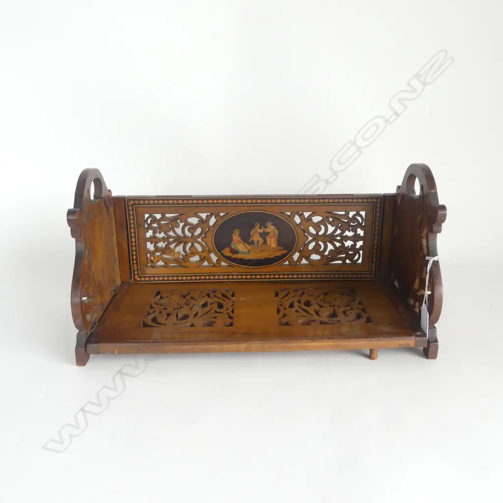 ANTIQUE WOODEN EXPANDING BOOKSHELF W.650, 390mm Image 1++