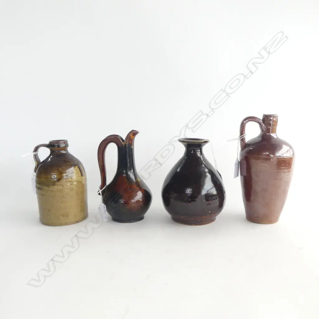 4 POTTERY VESSELS; 1 DARTMUTH EWER, CHINESE SAKE + 2 OTHERS Image 1++