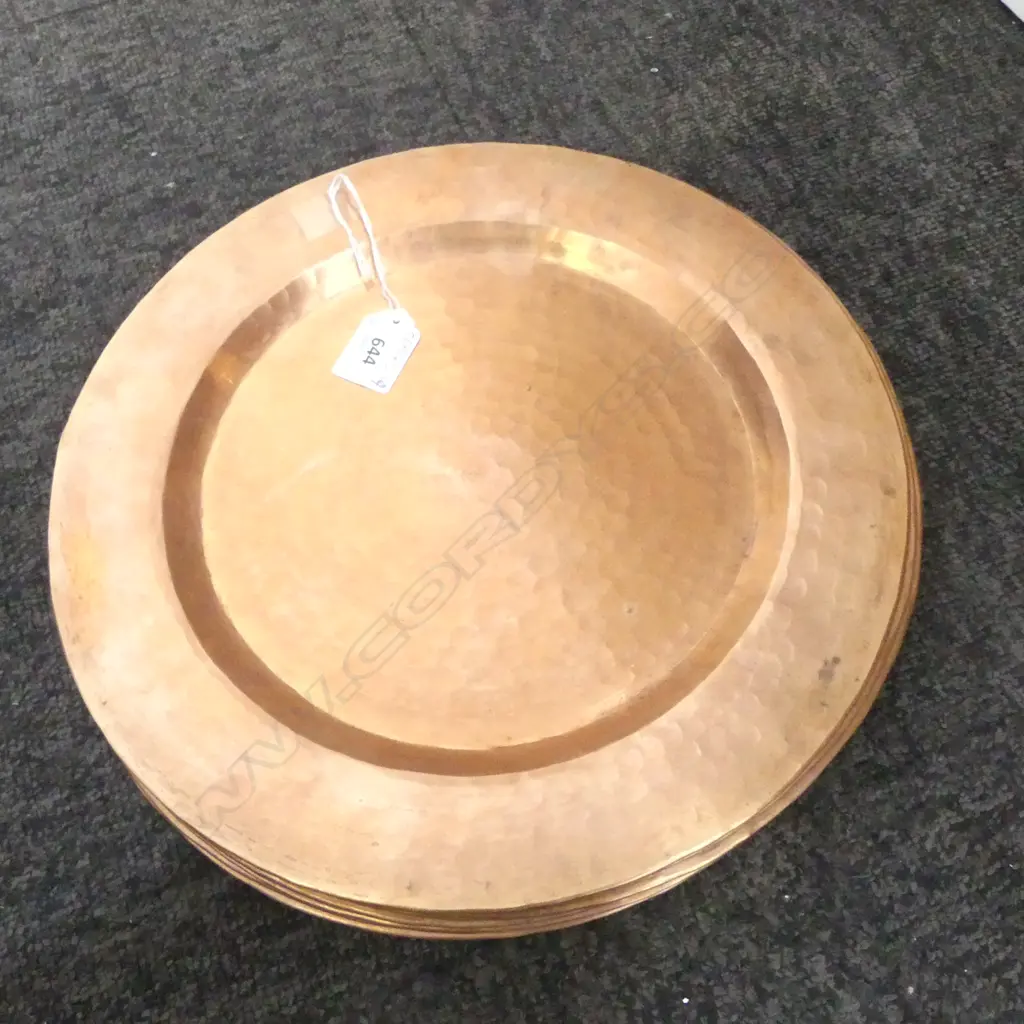 8 HAMMERED COPPER PLATES Dia.295mm Image 1++