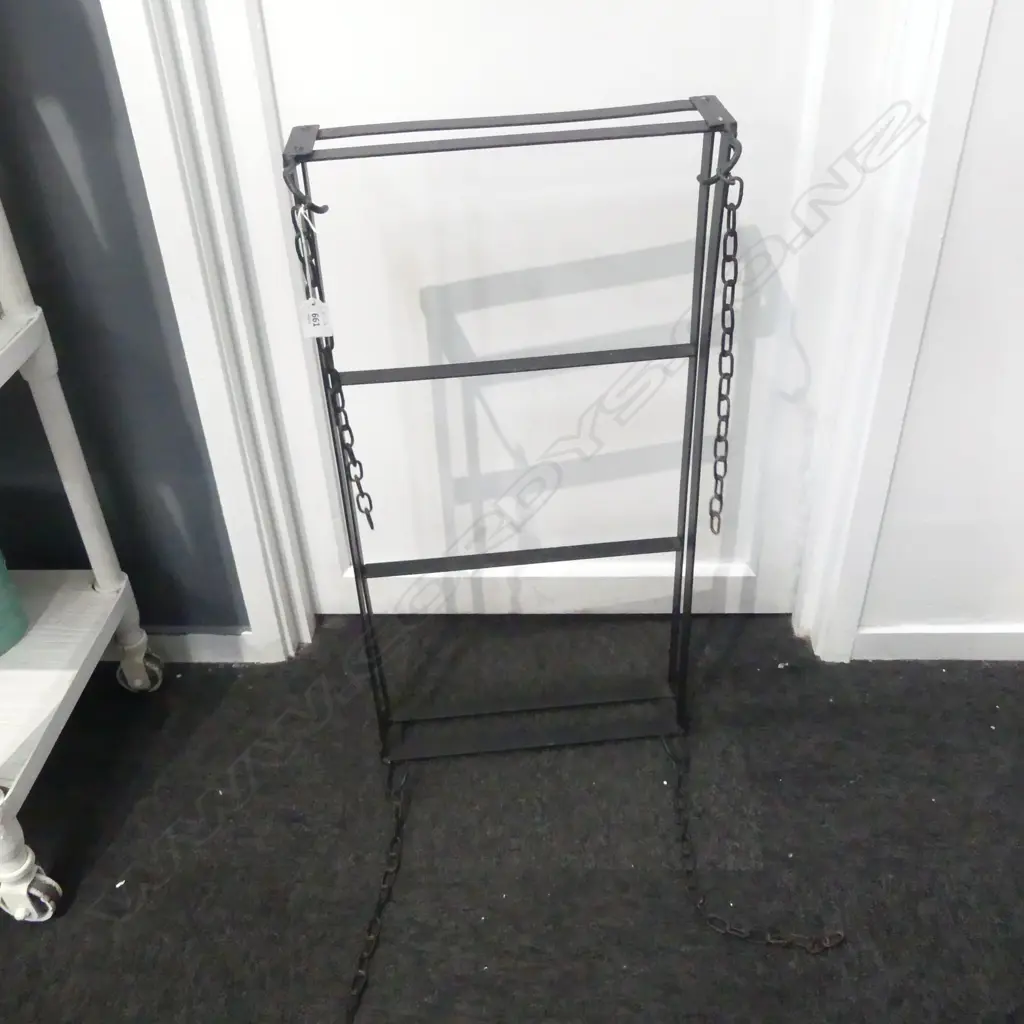 BLACK METAL POT HANGER 770x400mm Image 1++