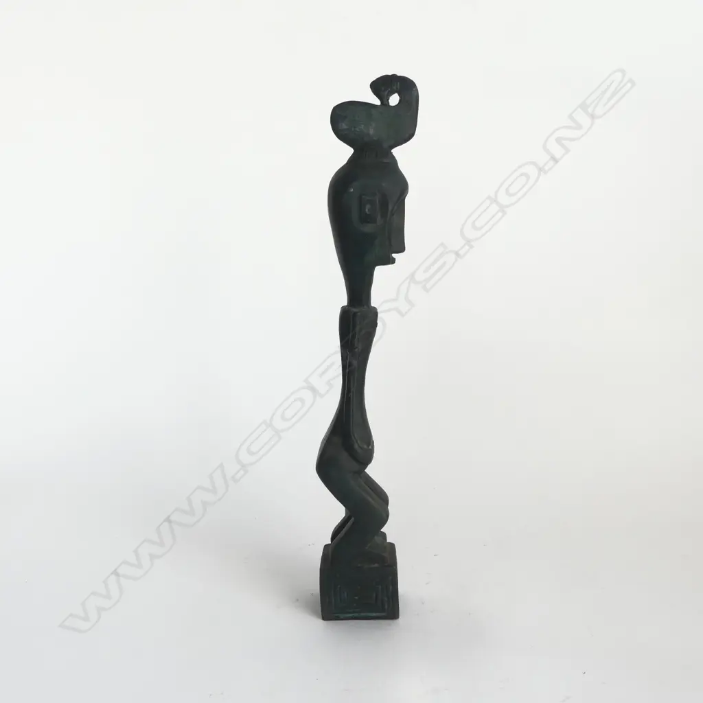 BRONZE ELONGATED TRIBAL FIGURE H.380mm Image 1++
