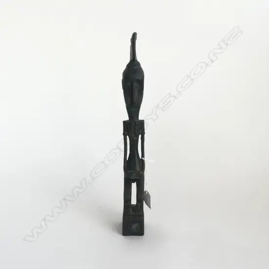 BRONZE ELONGATED TRIBAL FIGURE H.380mm