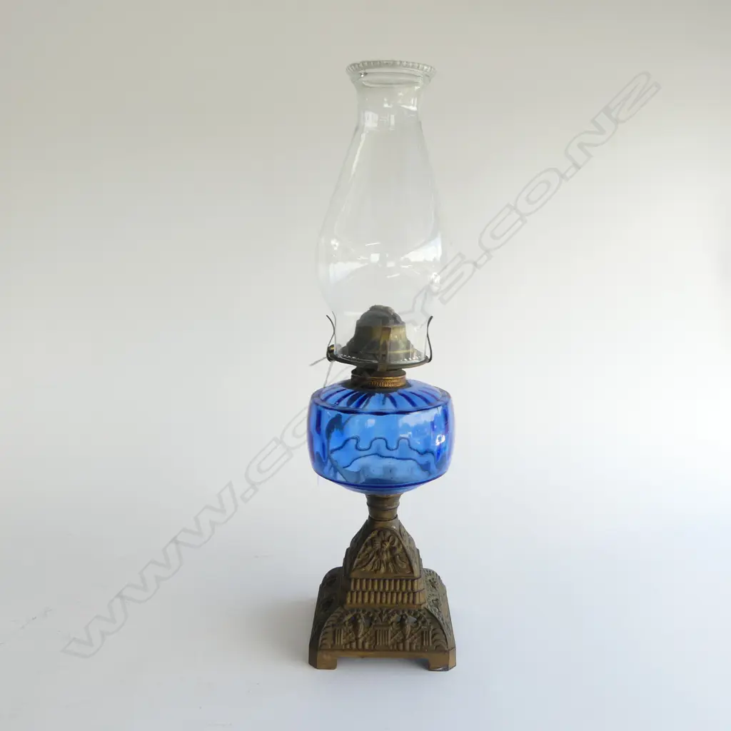 EDWARDIAN TABLE KERO LAMP H460MM Image 1++