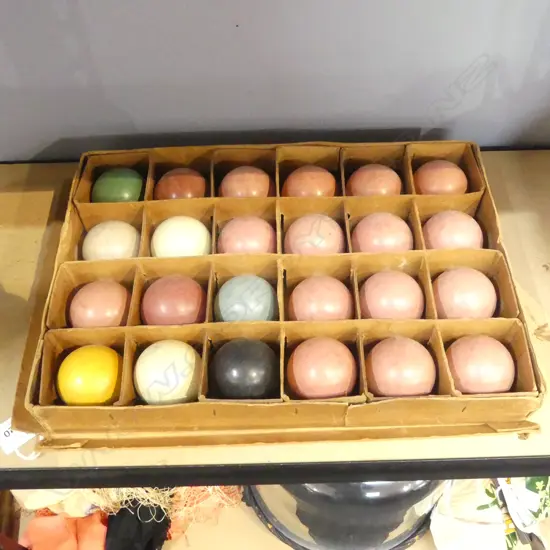 CRYSTALATE SNOOKER BALL SET, BOXED