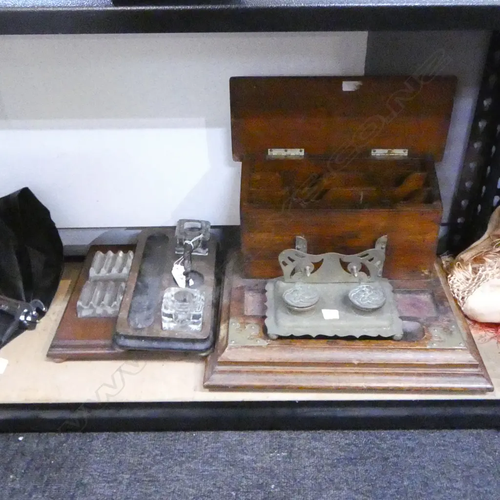 4 ANTIQUE INK WELLS W.360mm Image 1++