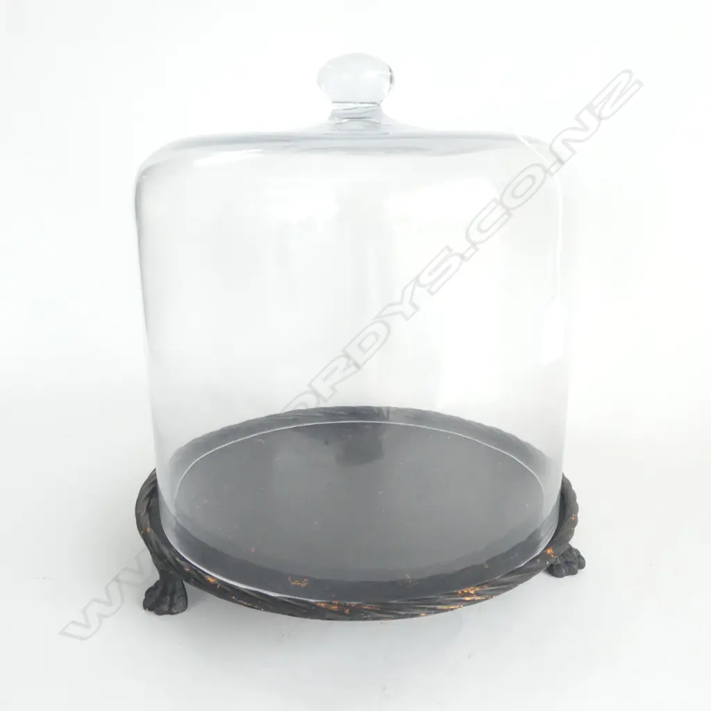 GLASS DOME ON STAND H.350mm, 325mm dia Image 1++
