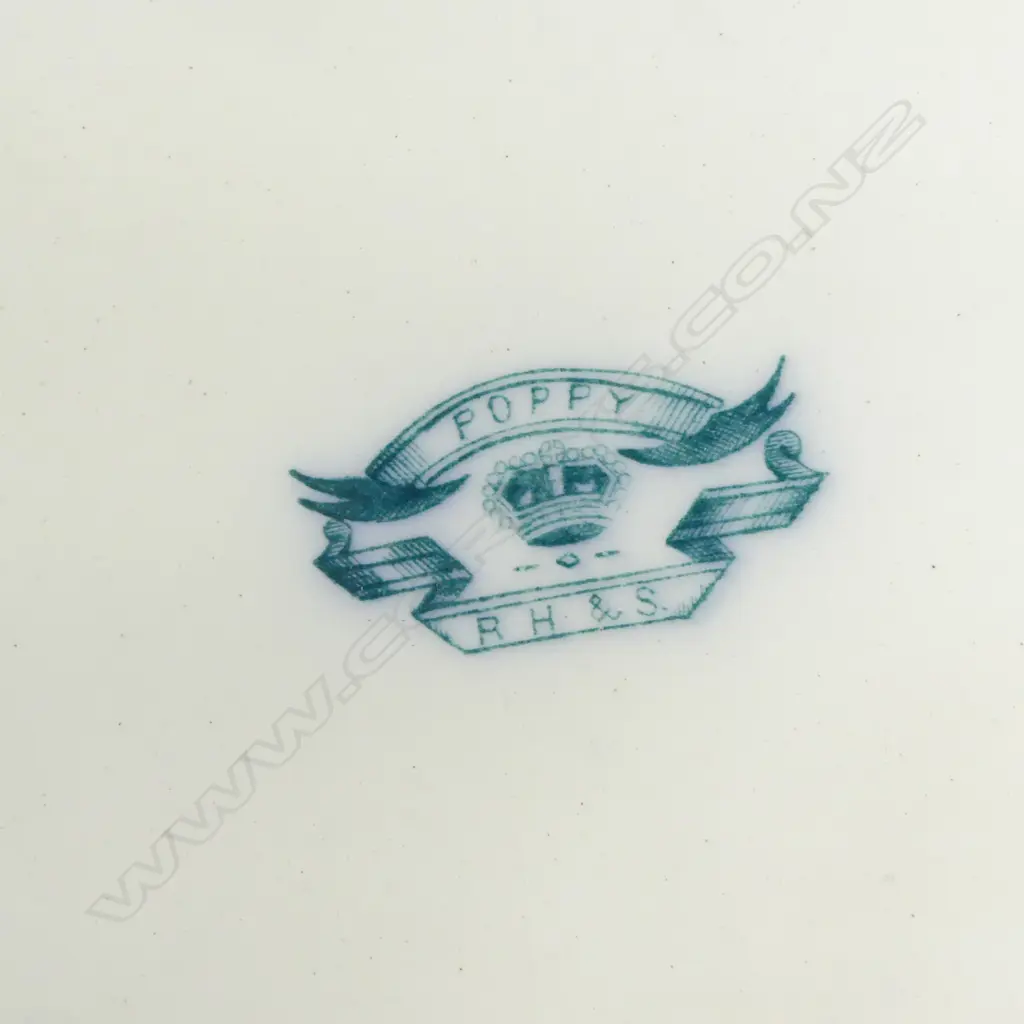 3 VICTORIAN PLATTERS – STAFFORDSHIRE ‘ACROPOLIS’, MINTON ‘CHINESE DRAGON & BIRD’, AND RALPH HAMMERSLEY & SON ‘POPPY’, L. Image 1++