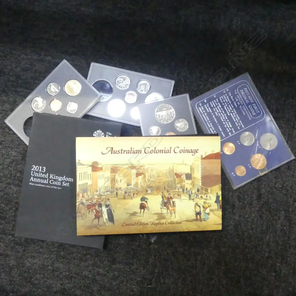 6 COIN SETS INCL. AUSTRALIAN COLONIAL REPLICA Image 1++