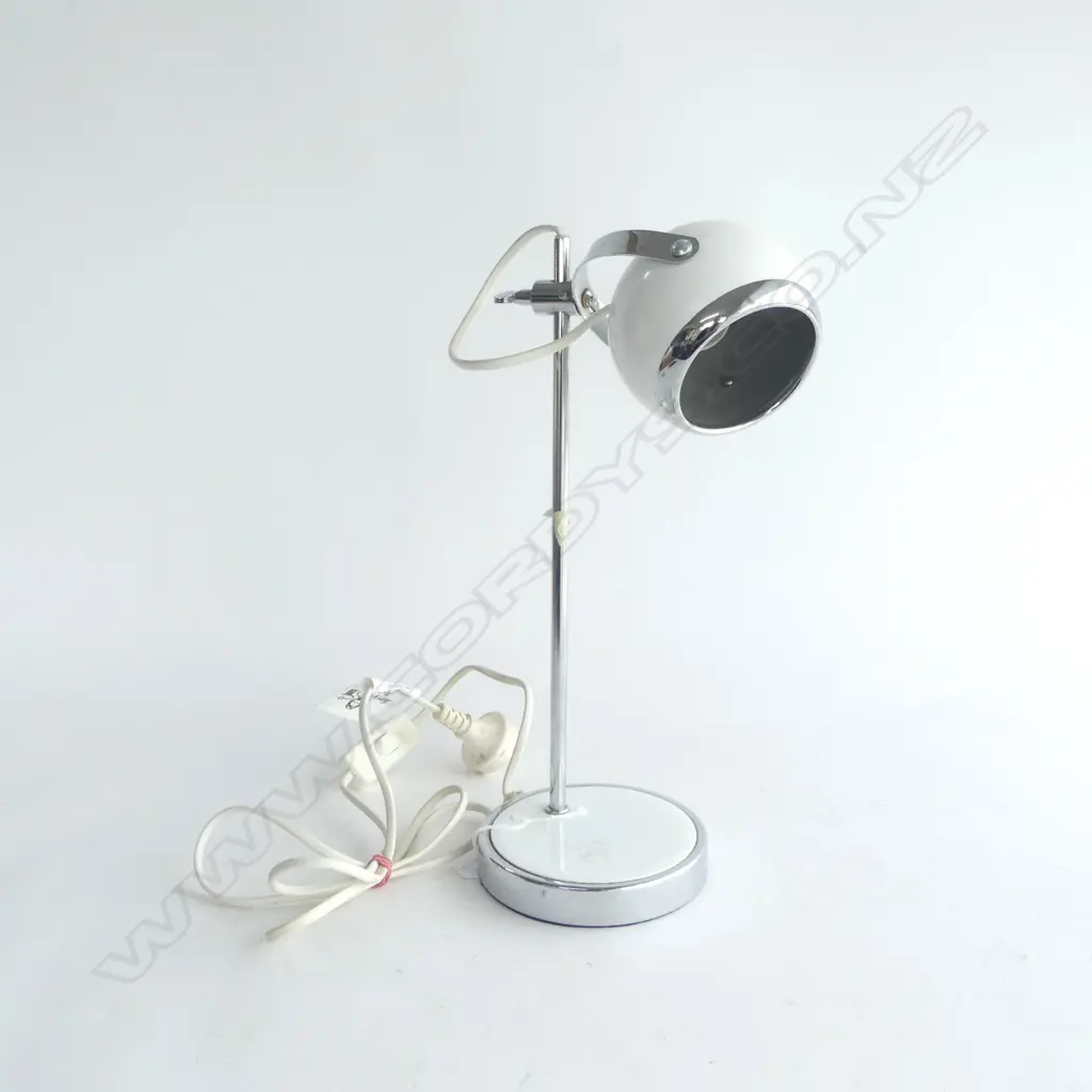 WHITE & CHROME TABLE LAMP H.350mm Image 1++