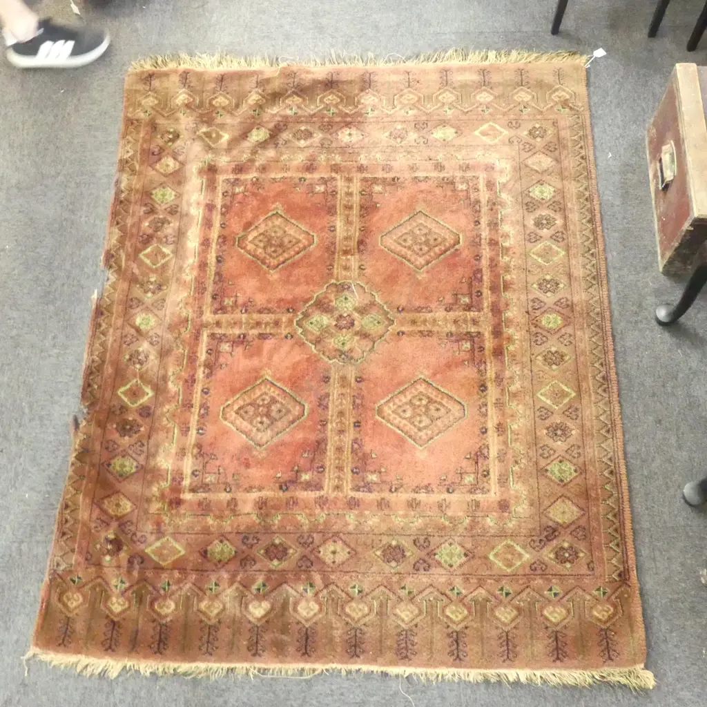 MACHINED WOOL PILE RUG FAULTS 1700x1370mm Image 1++