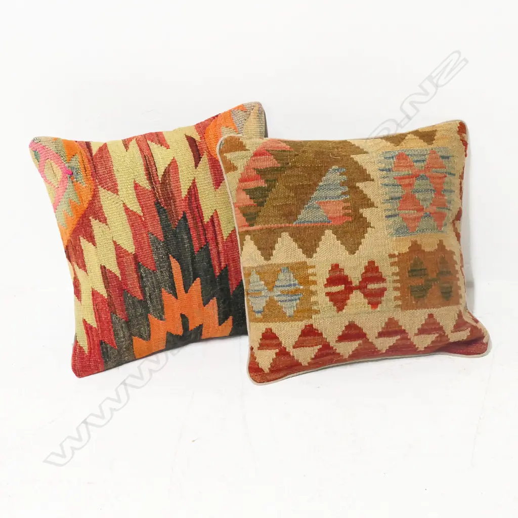 TWO VINTAGE KILIM CUSHIONS Image 1++