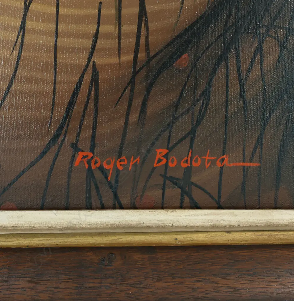 ROGER BODOTA 'ANA RUPENE AND CHILD', OIL ON CANVAS, AFTER GOTTFRIED LINDAUER, SIGNED, (LOOSE IN FRAME). 600 x 500mm Image 1++