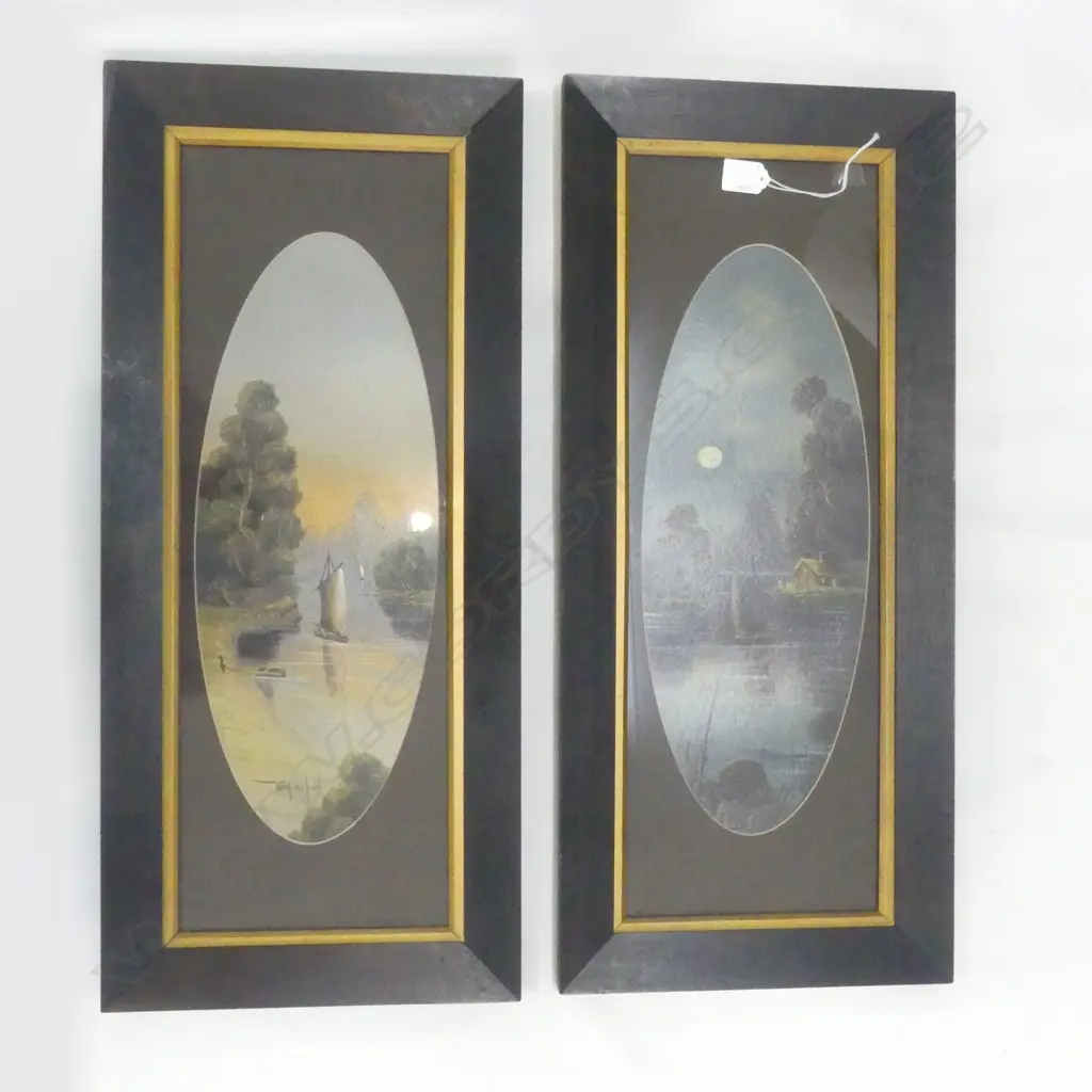2 ORIGINAL SIGNED FRAMED WORKS 440x180mm Image 1++