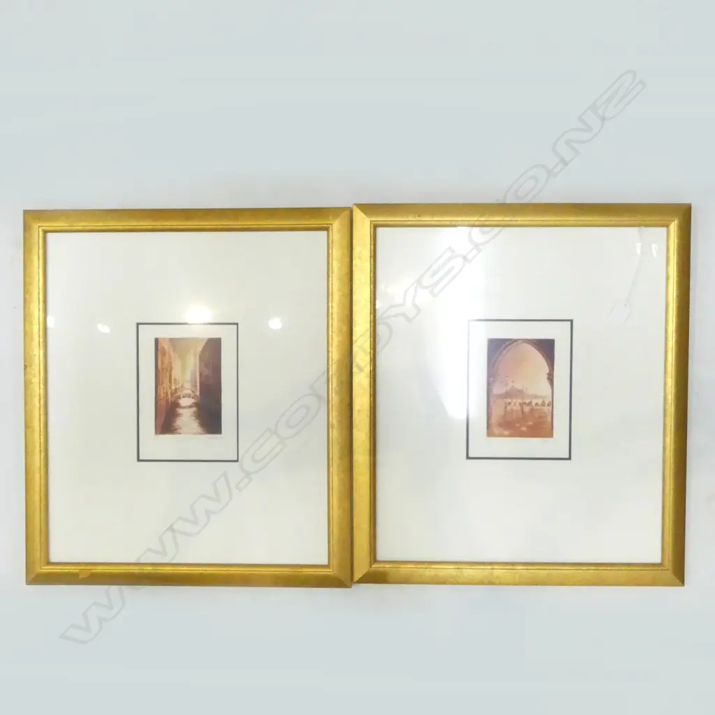 PR SIGNED VENICE PRINTS; 'BRIDGE OF SIGHS' 52/60 & 'DUSK, VENICE' 11/60 200x150mm Image 1++