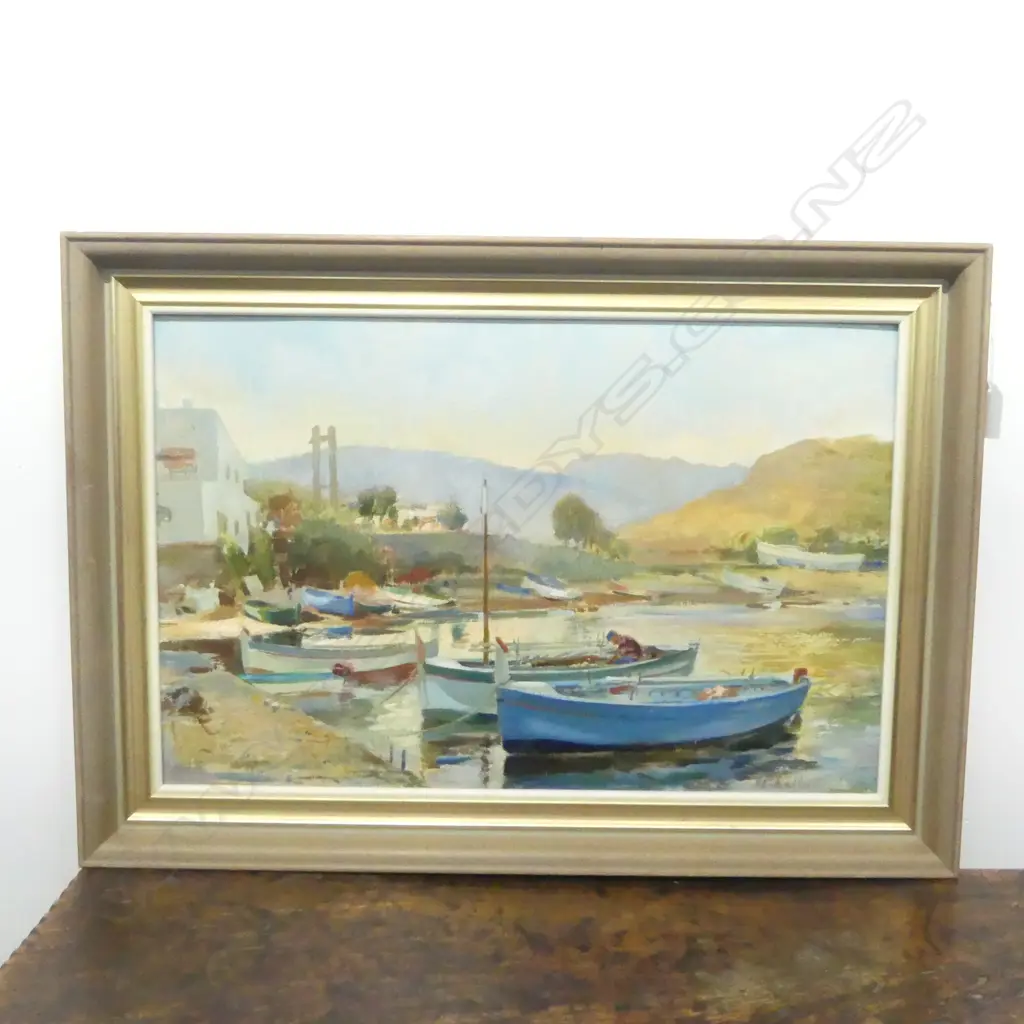 COASTAL OIL ON BOARD BY PETER WALBOURN 'EVENING LIGHT PORT LLIGH CADAQUEZ  Image 1++