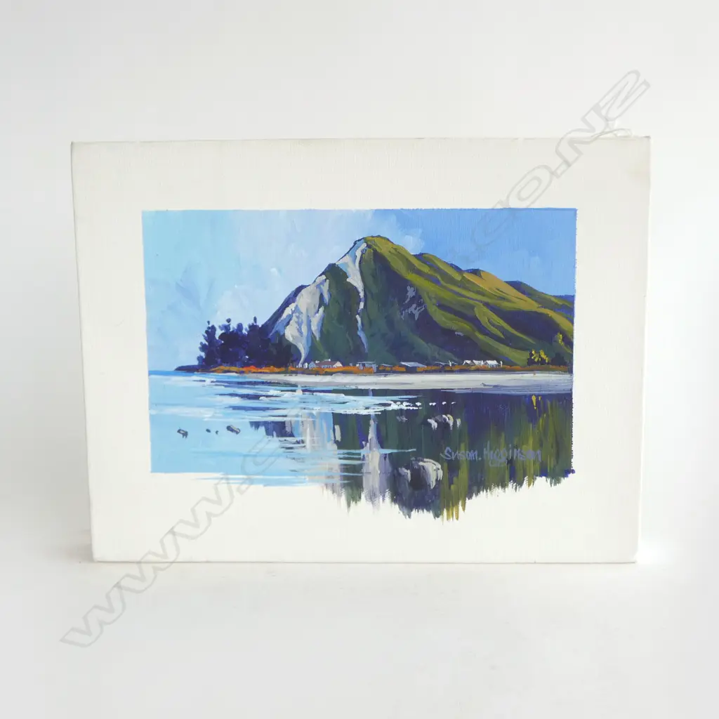 SUSAN HIGGINSON, ARAMOANA BEACH HAWKES BAY, ACRYLIC ON CANVAS 225x305mm Image 1++
