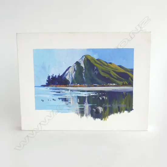 SUSAN HIGGINSON, ARAMOANA BEACH HAWKES BAY, ACRYLIC ON CANVAS 225x305mm