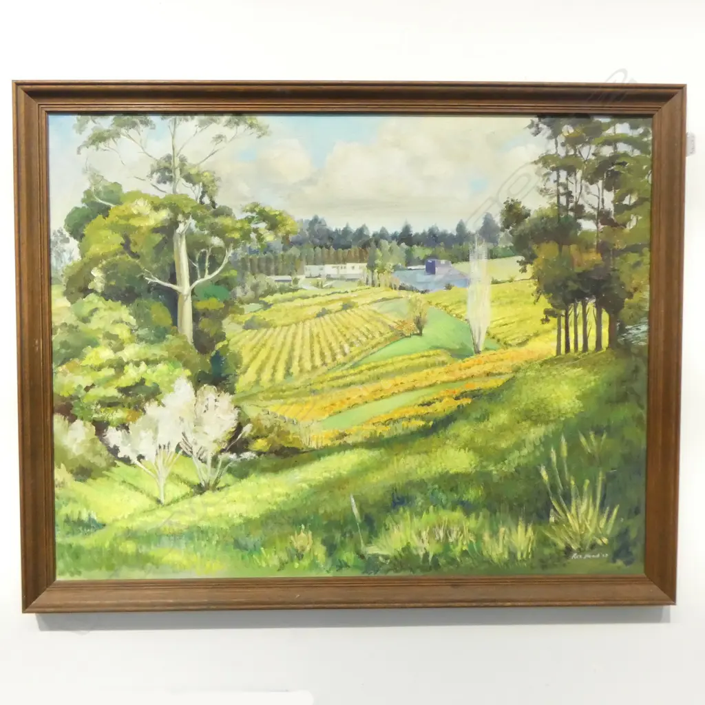 REX HEAD, WEST AUCKLAND WINERY LANDSCAPE, ACRYLIC ON CANVAS '77 700x900mm Image 1++