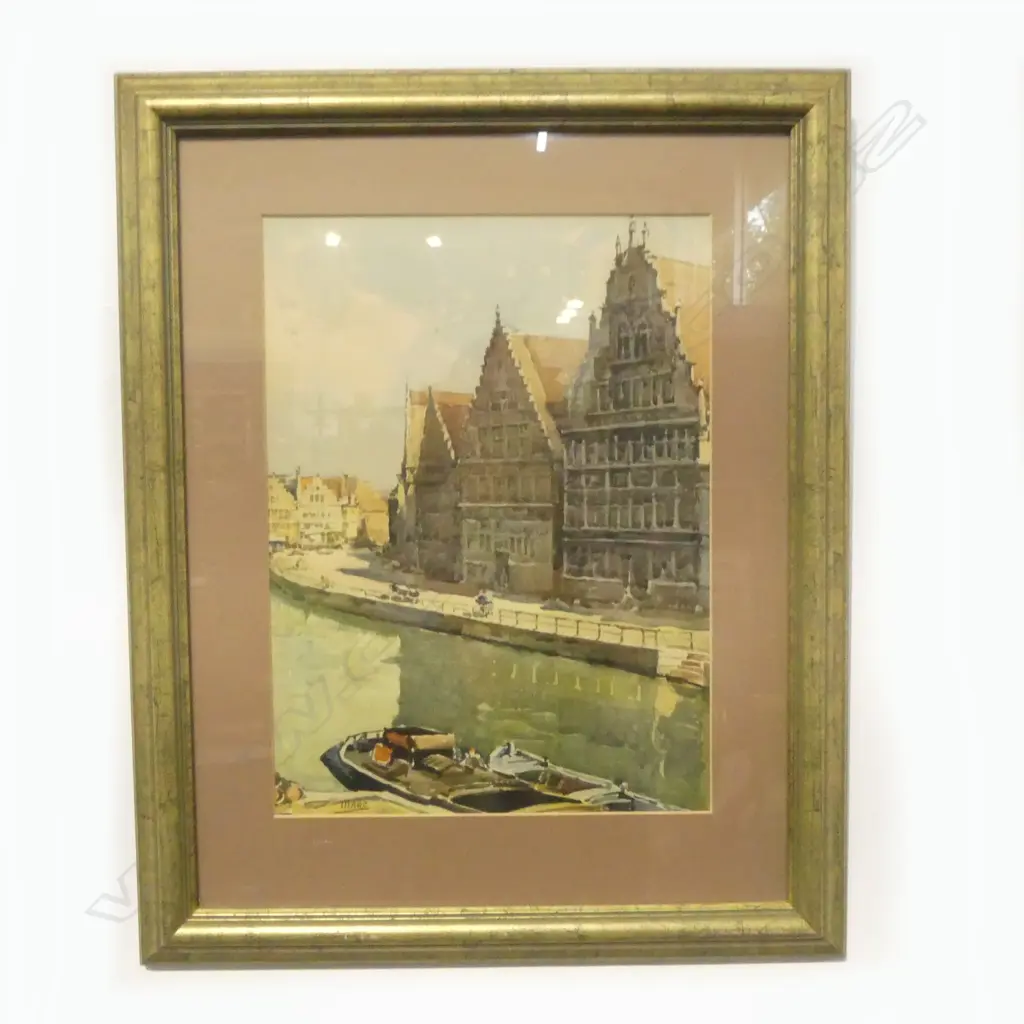 FRAMED W/C BELGIAN LANDSCAPE, 300 X 400MM Image 1++