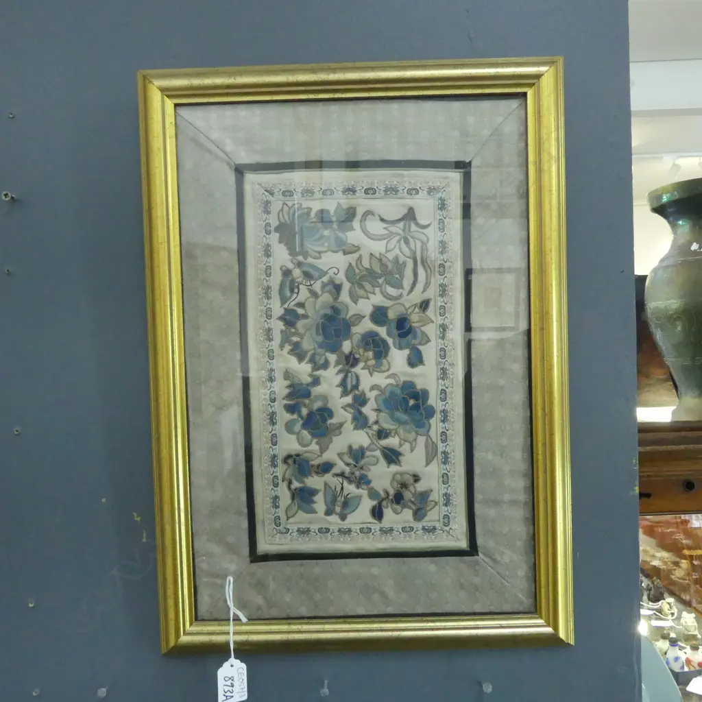 FRAMED CHINESE EMBROIDERY 430x290mm Image 1++
